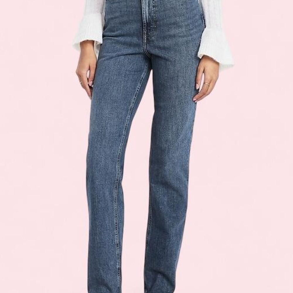 High rise straight leg jeans